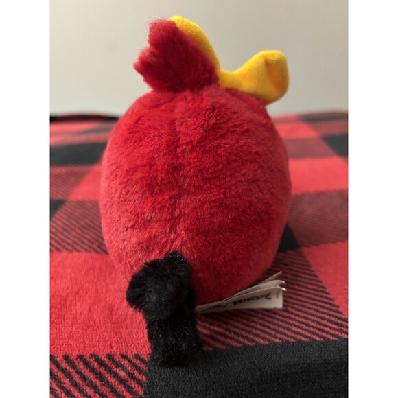 Angry Birds Red Girl Bird Plush with Yellow Bow 6" No Sound Commonwealth Rovio - Picture 3 of 6